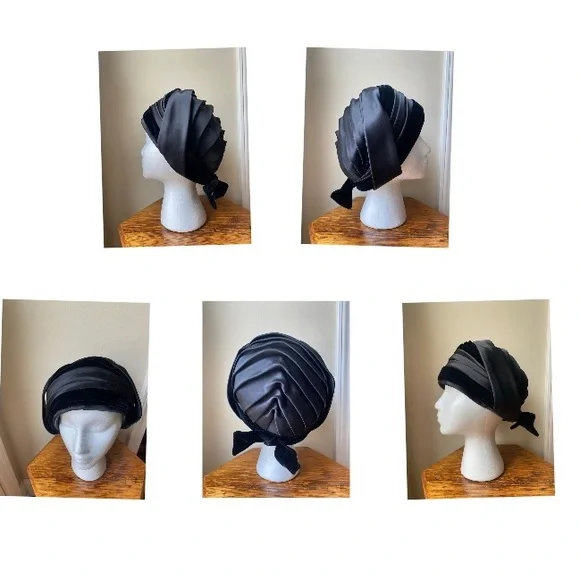 Vintage Dana Original Velvet/ Satin women’s hat Union Made 1940\'s 1940s Union Made Hat - Etsy main image 4
